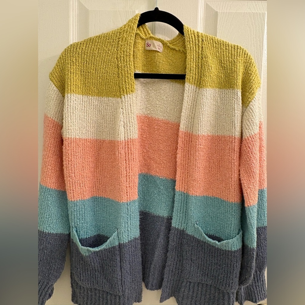 Girls Open Colorful Cardigan - Sonoma
EUC